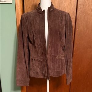 Vintage Women's Chocolate Brown Suede Jacket
